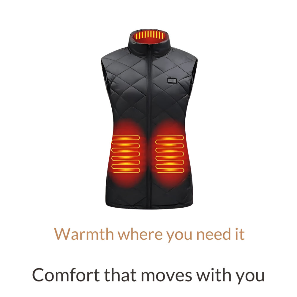 Explore in comfort with this women's blue heated outdoor vest