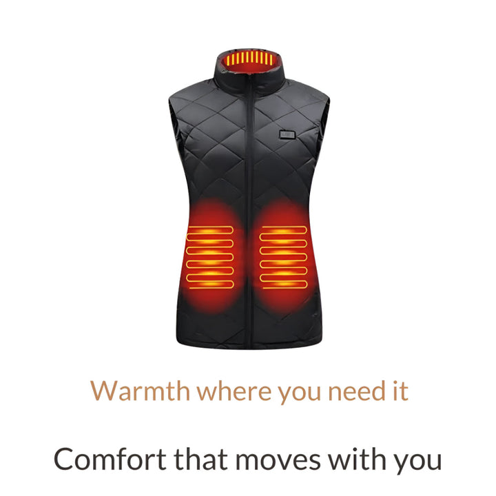 Explore in comfort with this women's blue heated outdoor vest
