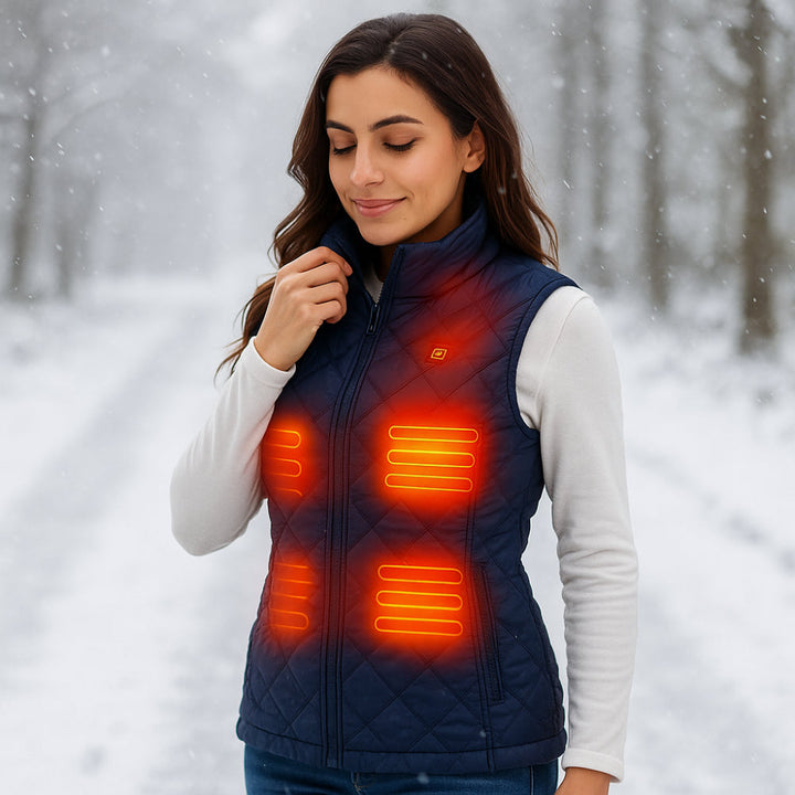 Durable outdoor gear: Women's electric vest for extreme cold