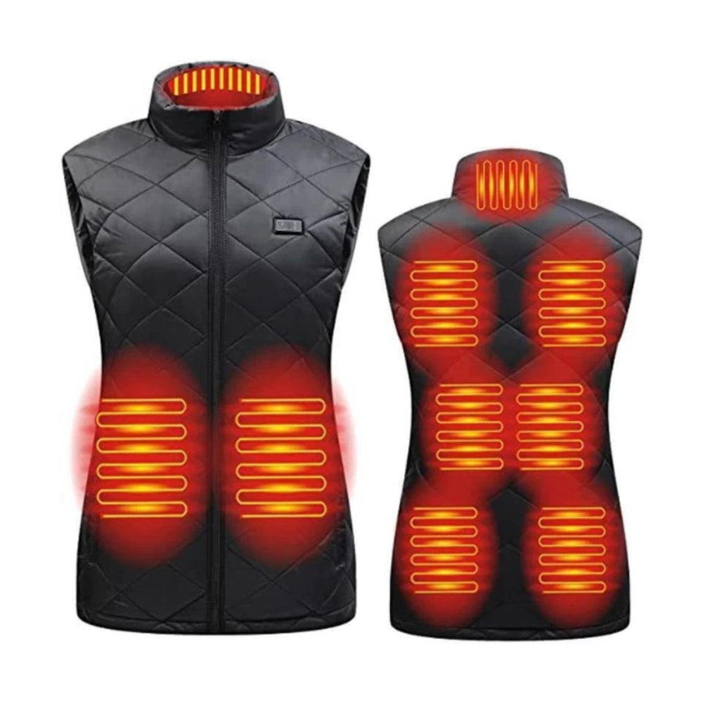 Stylish and functional women's winter clothing: heated vest