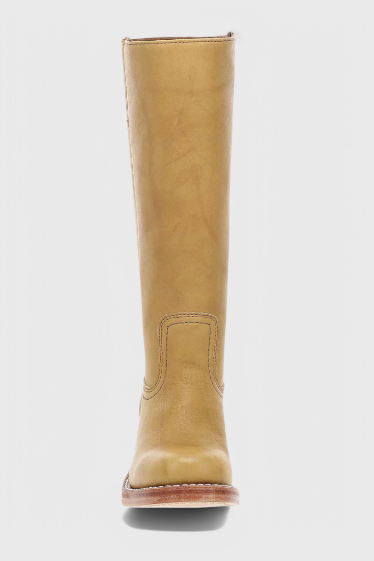 Step out in style with these women's cowgirl knee high boots and their reliable stacked heel.
