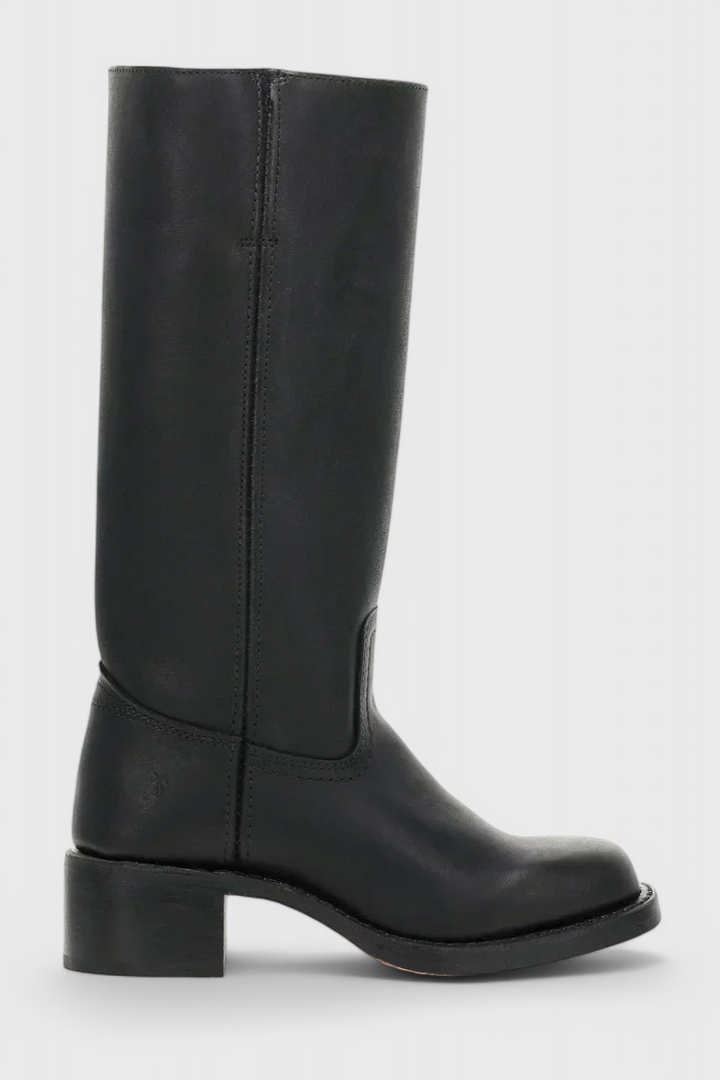 Stylish knee high boots for women, designed with a modern stacked heel for all-year wear.
