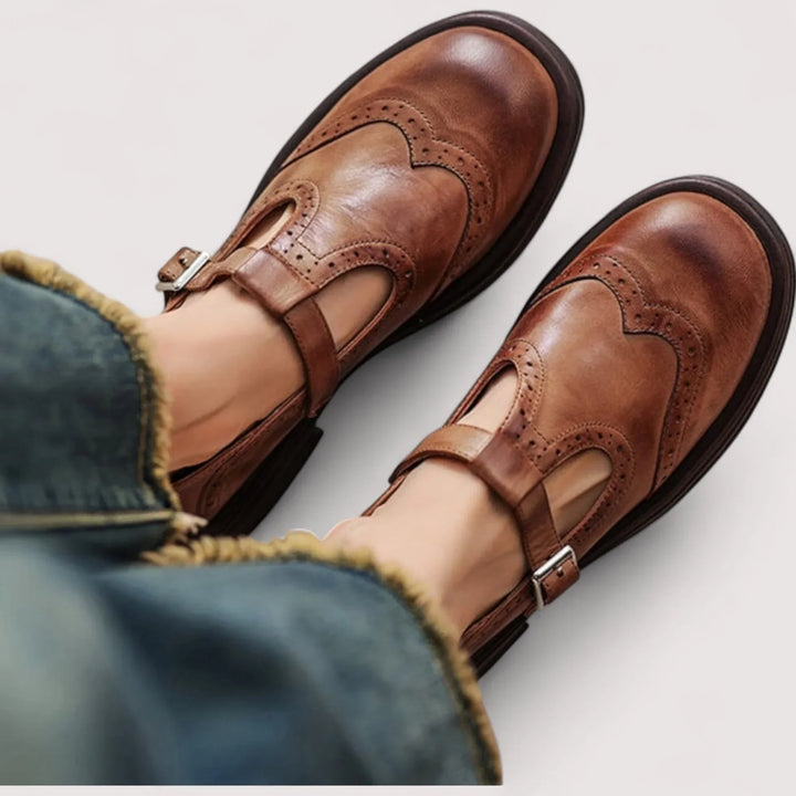 Women's black orthopedic Mary Jane shoes for all-day comfort and classic style.