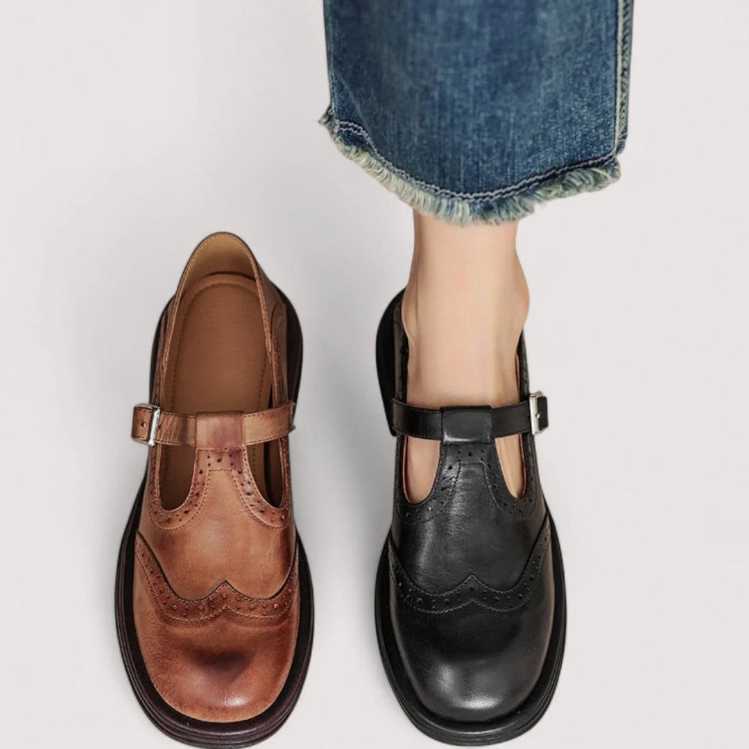 Elegant women's dressy Mary Jane shoes with essential orthopedic features.
