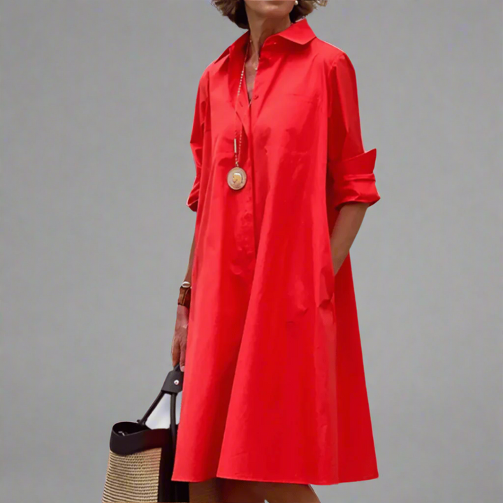 Women's casual & elegant short sleeve polo dress for versatile everyday style and comfortable summer wear.