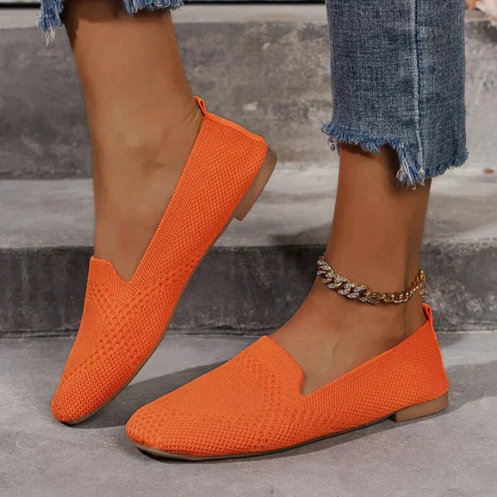 Side view of women's slip-on loafers, highlighting the sleek design and everyday comfort.
