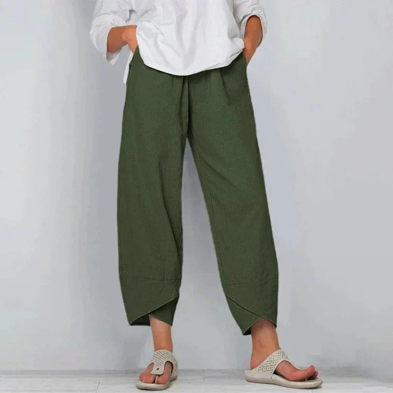 Elegant summer wide leg pants for women, offering comfort and style.