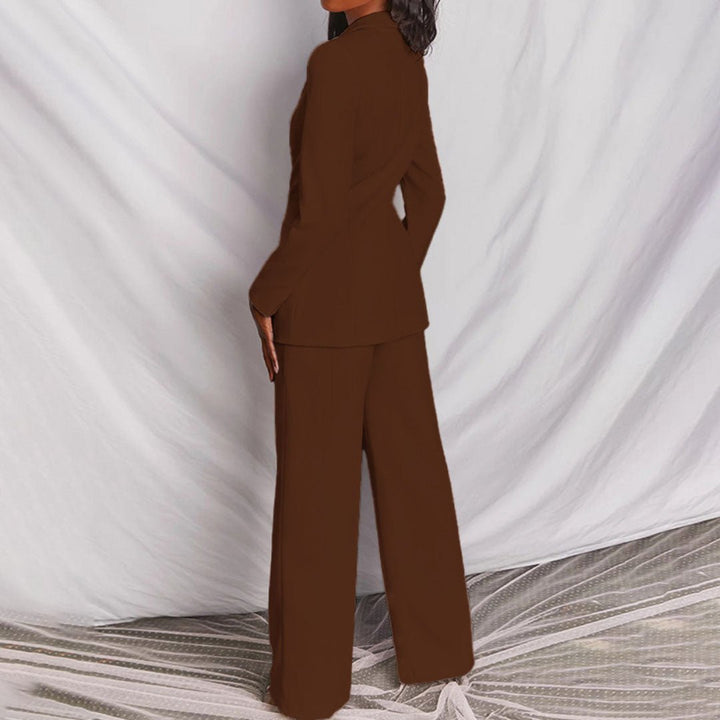 Women's fashion tailored suit set, a chic blazer & comfortable trousers for a sharp look.