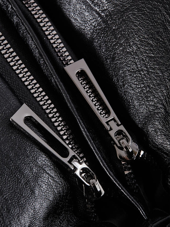 Chic brown leather shoulder bag featuring multiple compartments for organization