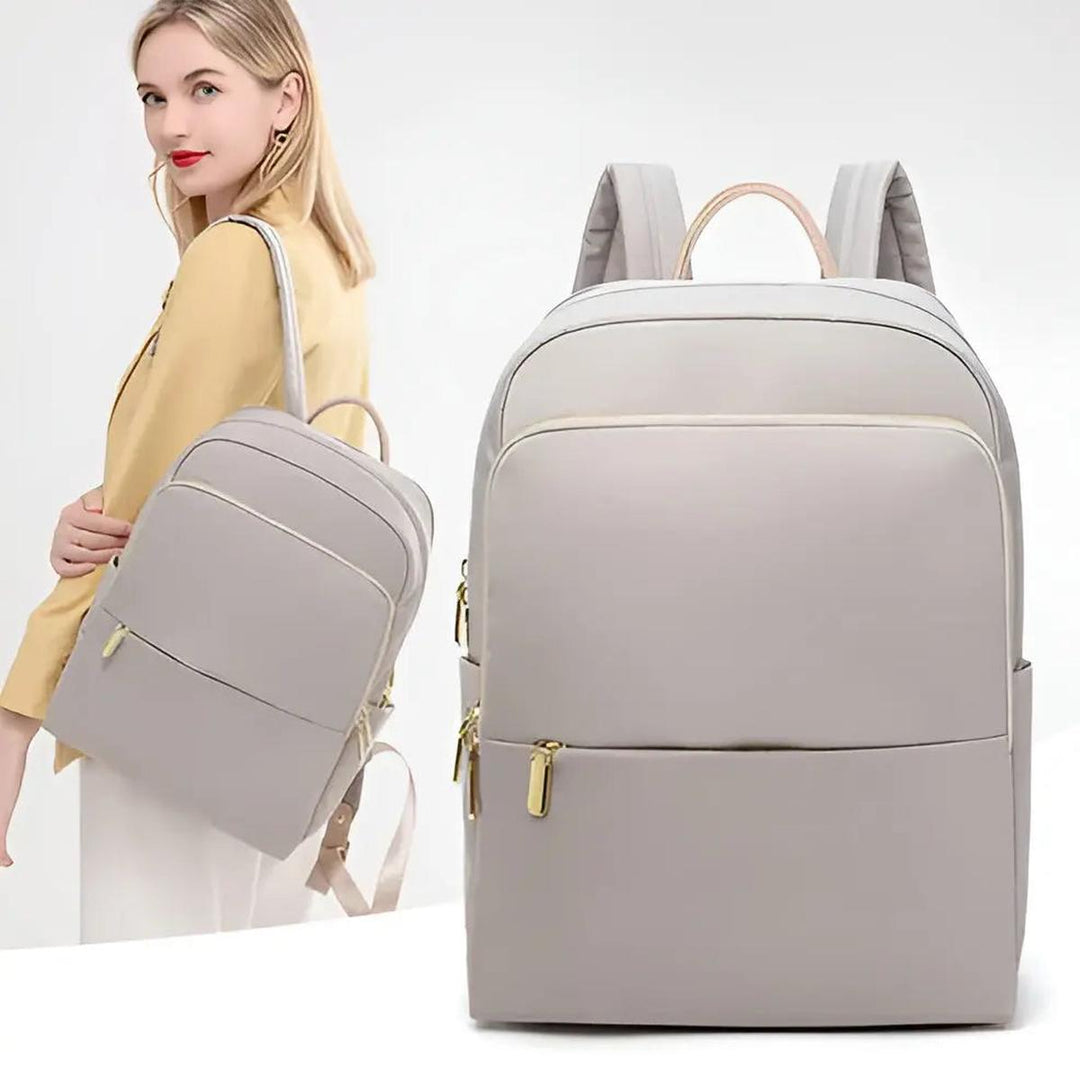 Spacious women's waterproof travel backpack for laptops. Ideal for weekend trips & urban exploration.