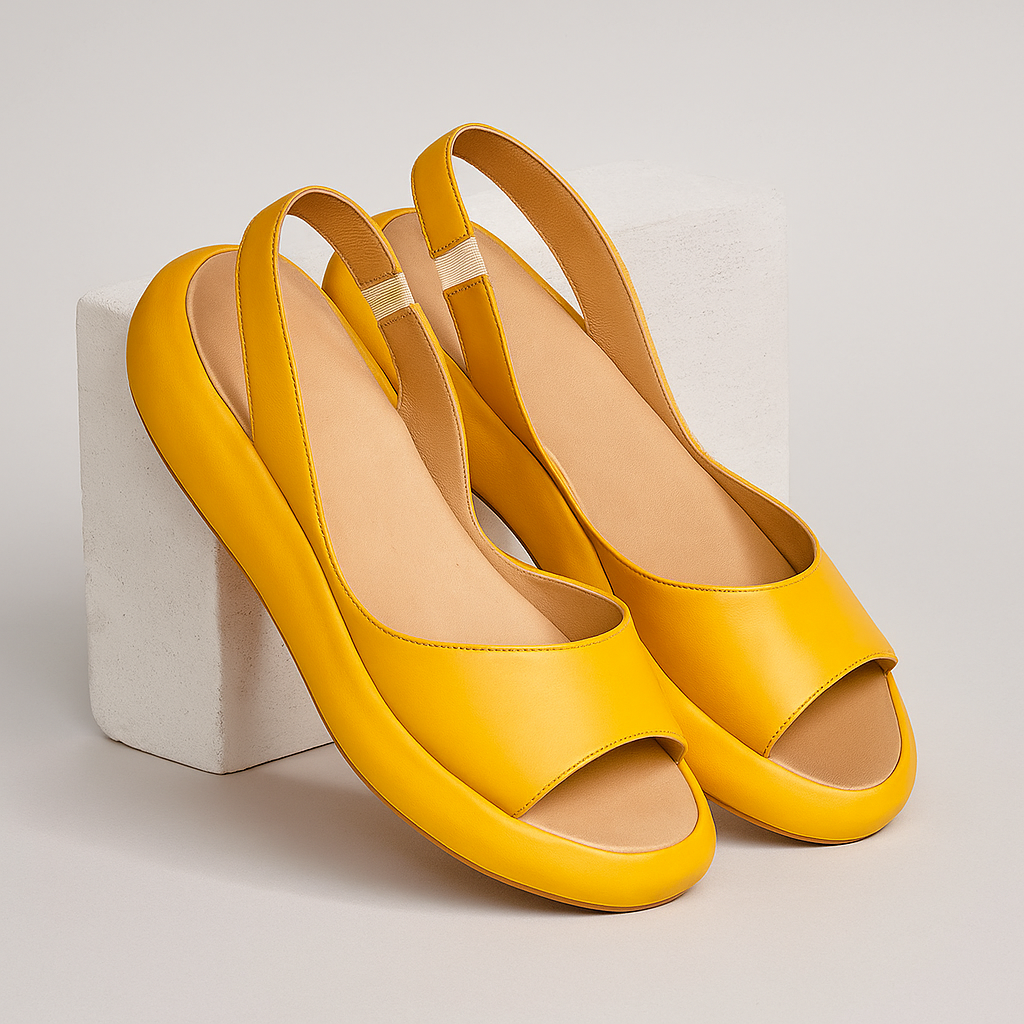 Women's ergonomic cloud cushioned sandals providing pain relief and arch support for daily comfort.