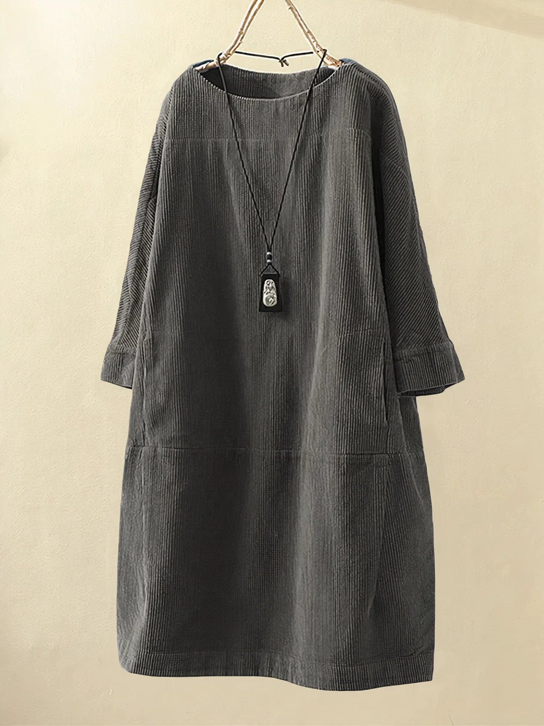 Casual women's dress with a tummy control feature for all-day comfort.