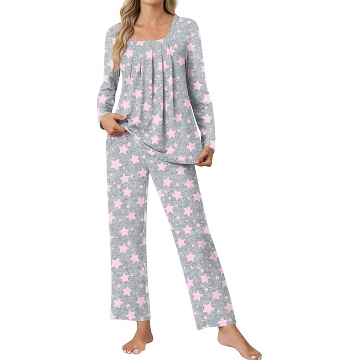 Comfortable women's 2-piece lounge set Laetitia, featuring a soft fabric & handy pockets.