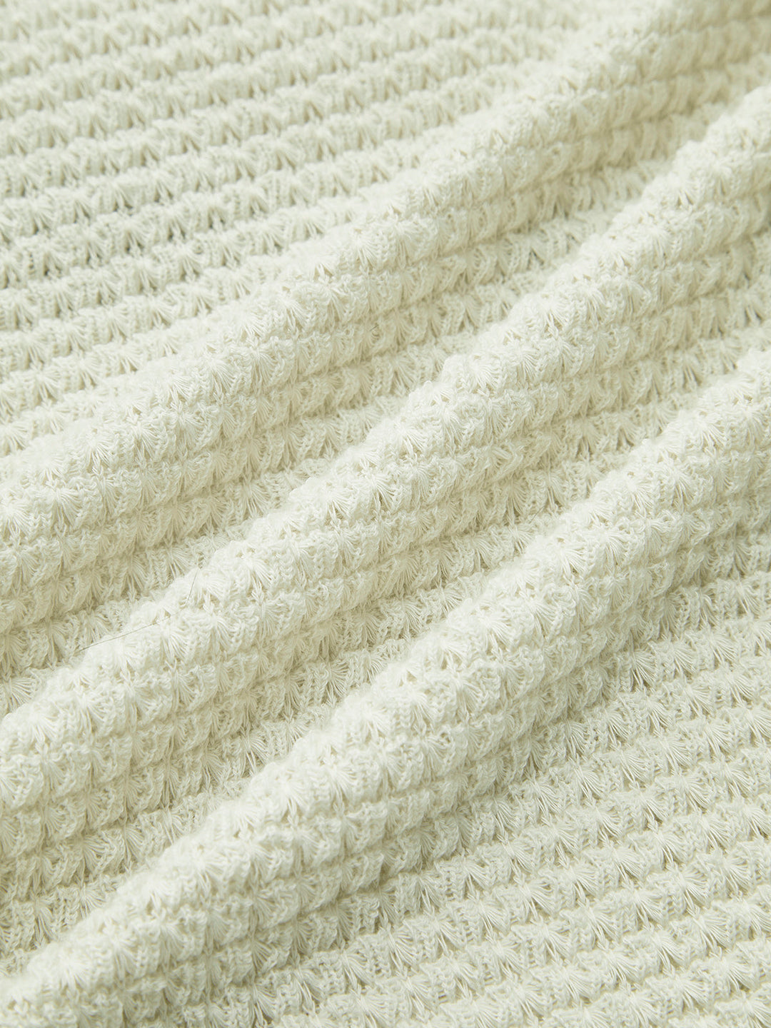 Autumn/winter women's waffle knit long sleeve top, a cozy and stylish essential.