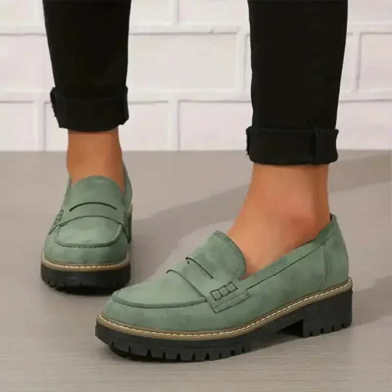 CozyStride chunky loafers for women, offering comfortable and stylish everyday slip-on footwear.