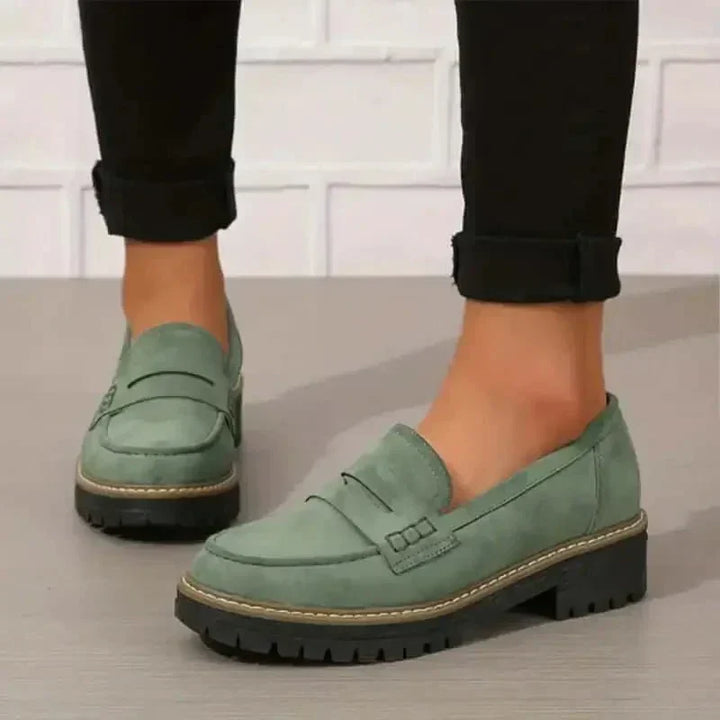 CozyStride chunky loafers for women, offering comfortable and stylish everyday slip-on footwear.