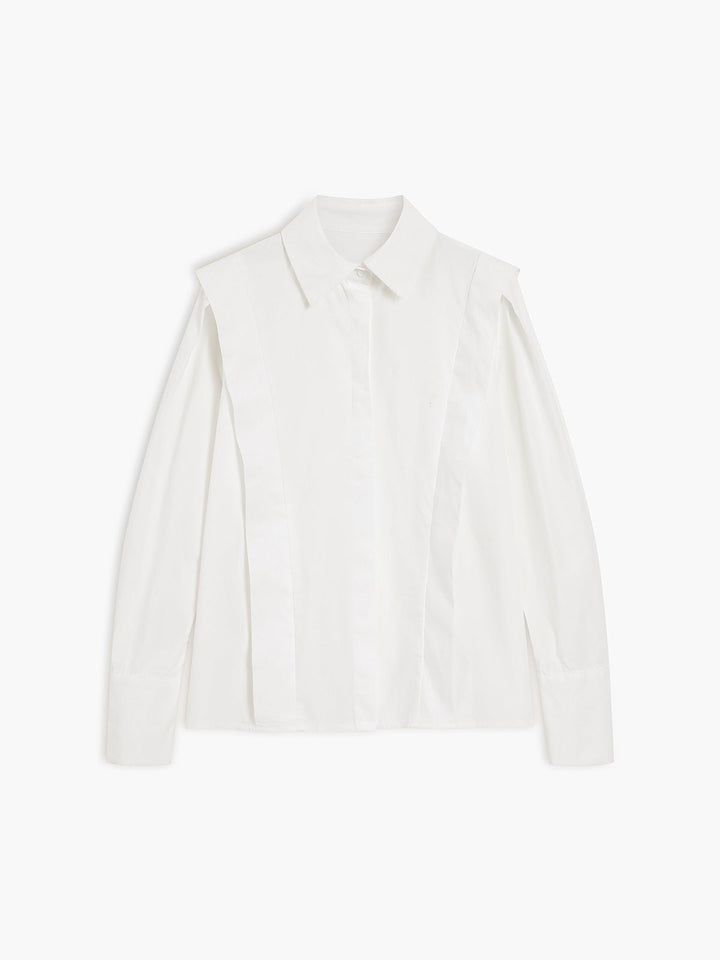 Chic women's long sleeve blouse, ideal for workwear and casual elegance.