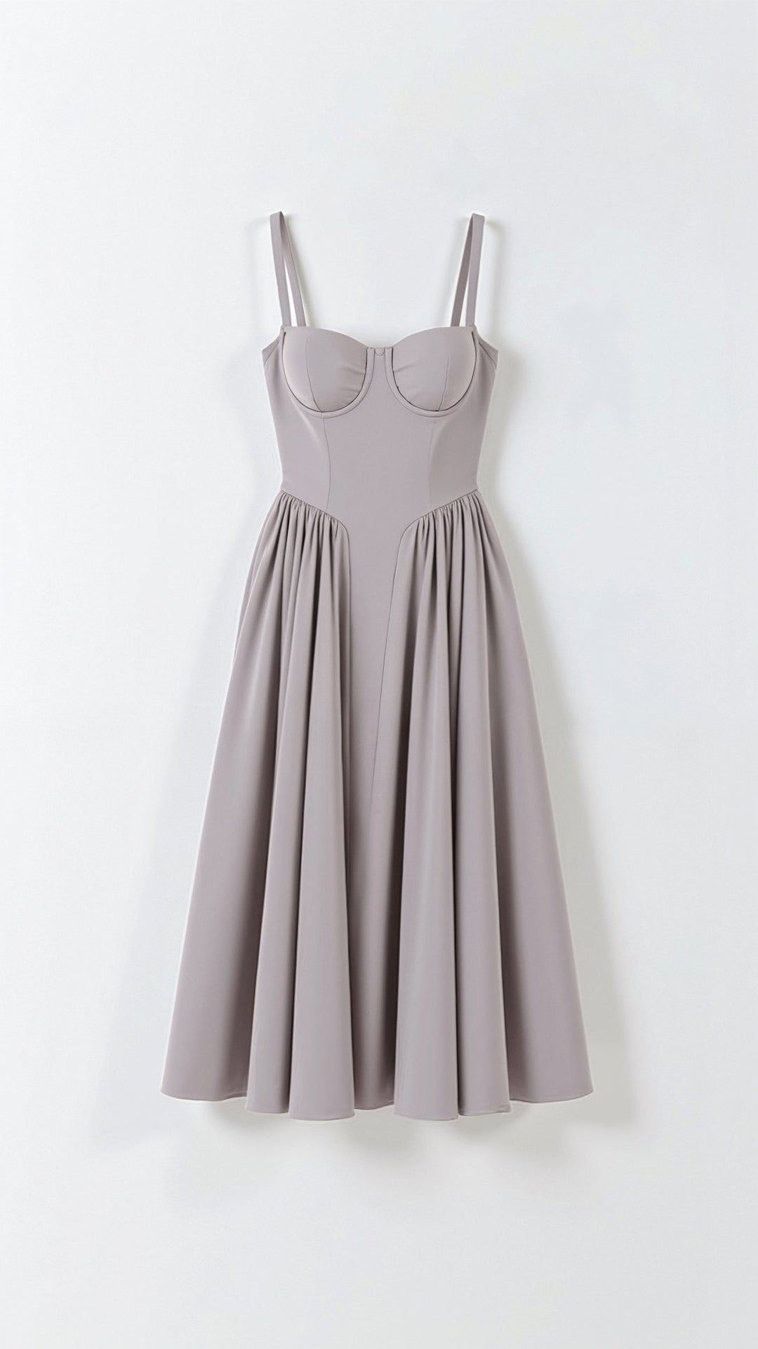 Stylish women's corset dress in midi length, ideal for evening events