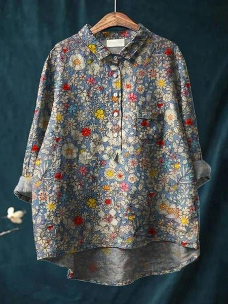 Flowy and lightweight women's shirt, a versatile addition to any wardrobe.