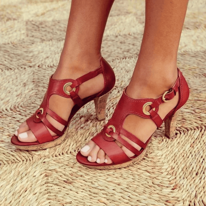 Women's elegant heeled sandals, designed for all-day comfort, perfect for dressy or everyday stylish wear.