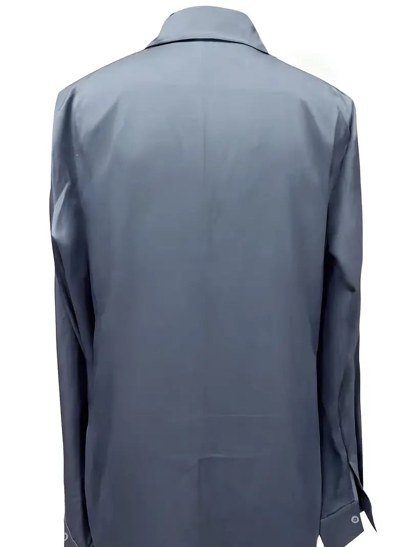 Sophisticated women's V-neck blouse, an effortless elegant piece for diverse occasions.