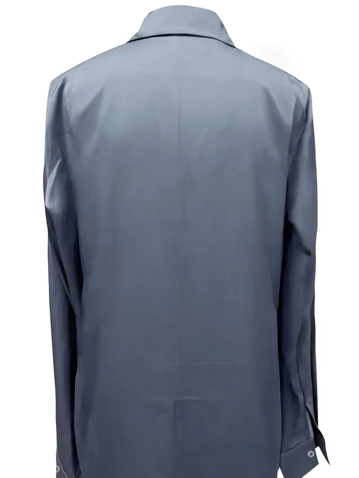 Sophisticated women's V-neck blouse, an effortless elegant piece for diverse occasions.
