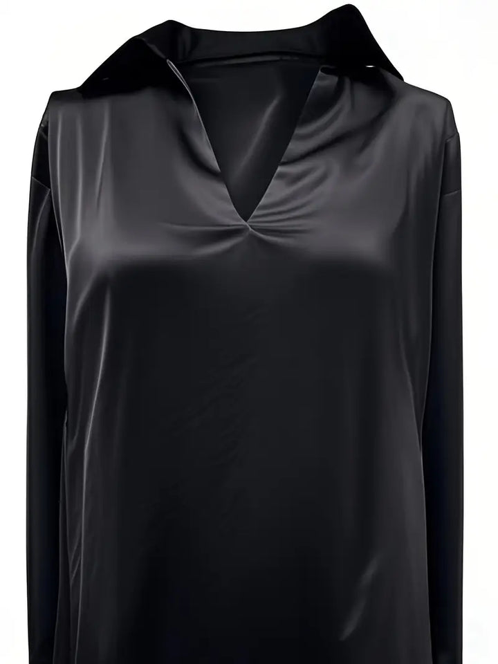 Women's V-neck top, a comfortable & stylish option for versatile elegant outfits.