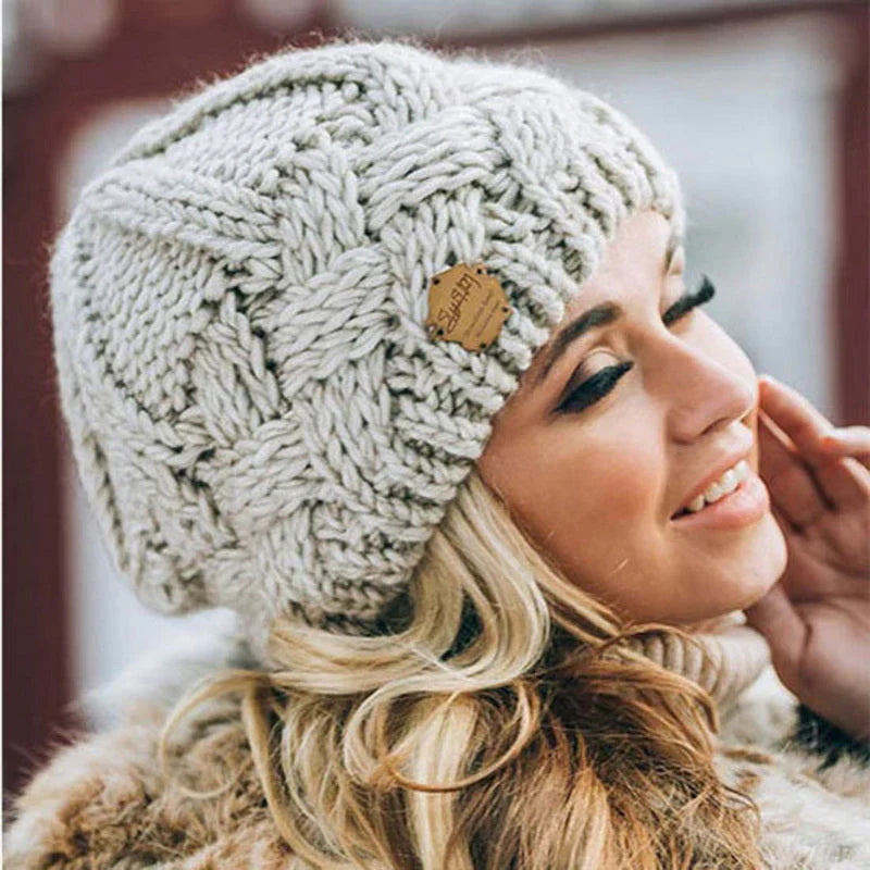 Women's Elena knit winter hat in cozy polyester blend.