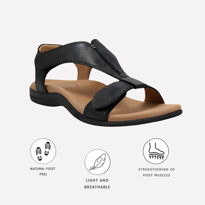 Women's ergonomic comfort sandals with adjustable hook-and-loop straps for superior foot support.