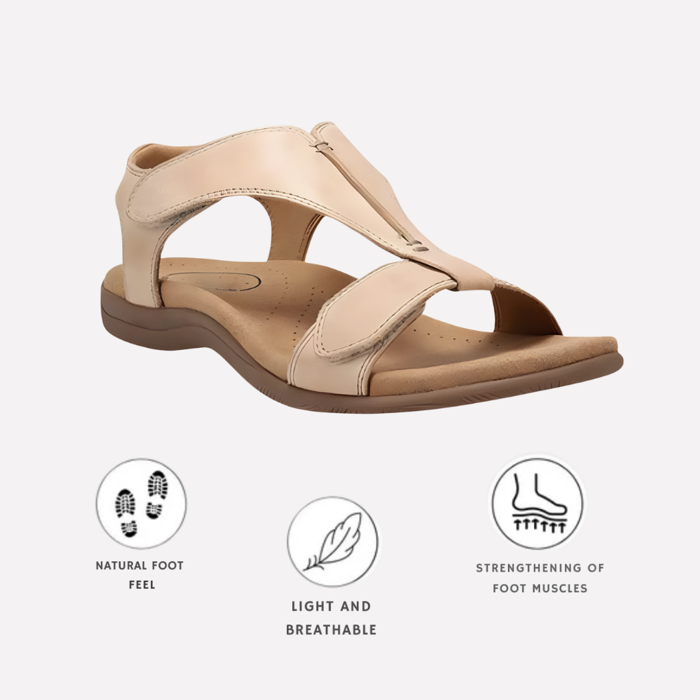 Durable women's summer sandals, ergonomic & comfortable with adjustable straps, ideal for all-day wear.