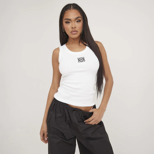 Discover comfort in this women's sleeveless tank top with a flattering racerback design.