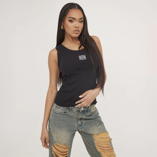 Effortless style with this women's casual wear racerback tank, a true essential.
