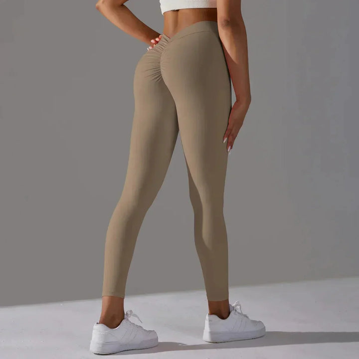 Athleisure style: Women's yoga pants with supportive compression and a trendy scrunch bum
