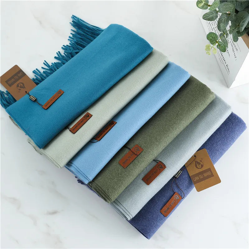 Handcrafted Krystal cashmere scarf, offering ultimate warmth and comfort
