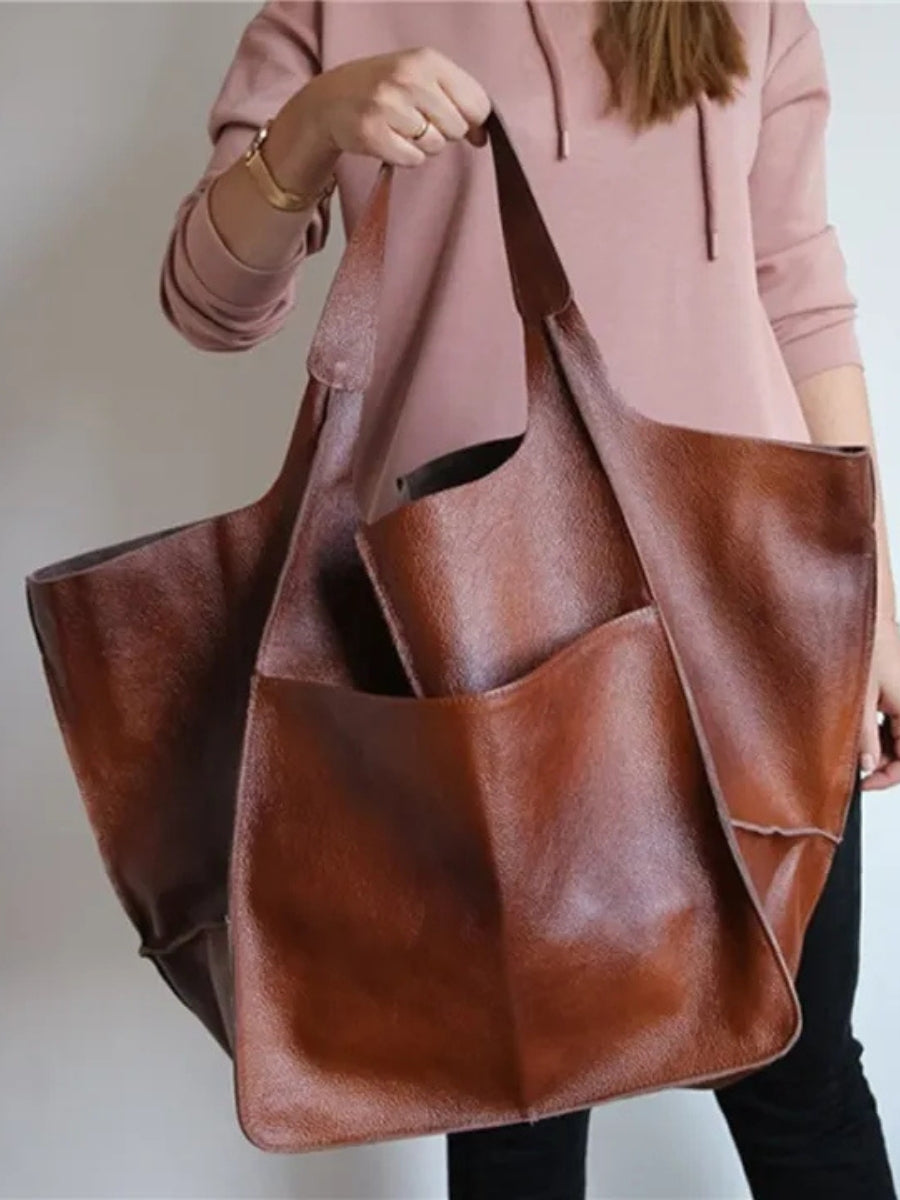 Large women's tote bag. Spacious shoulder carryall, perfect for travel, everyday essentials & more.