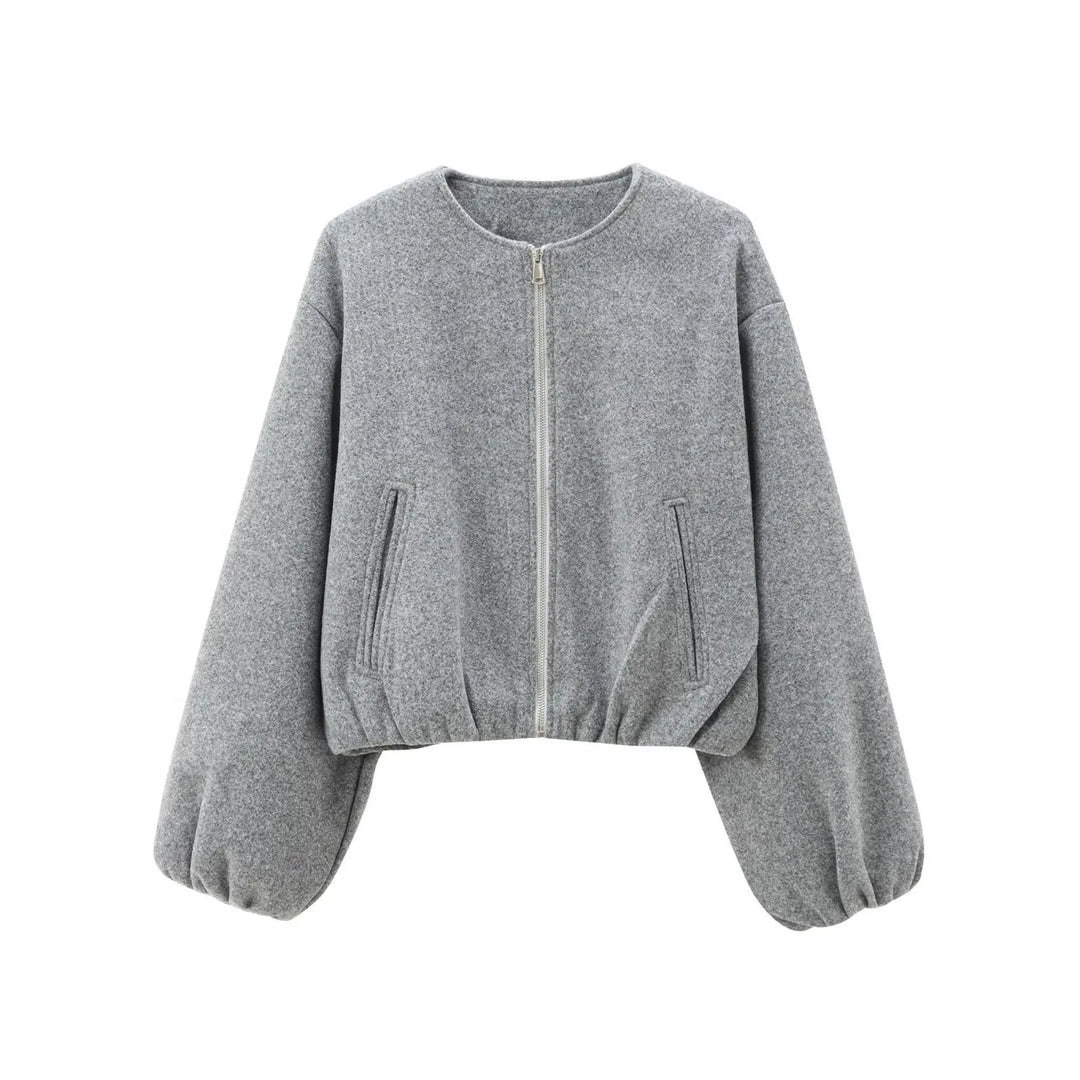Lightweight women's bomber jacket in a vibrant color, perfect for adding a pop to your casual outfit.