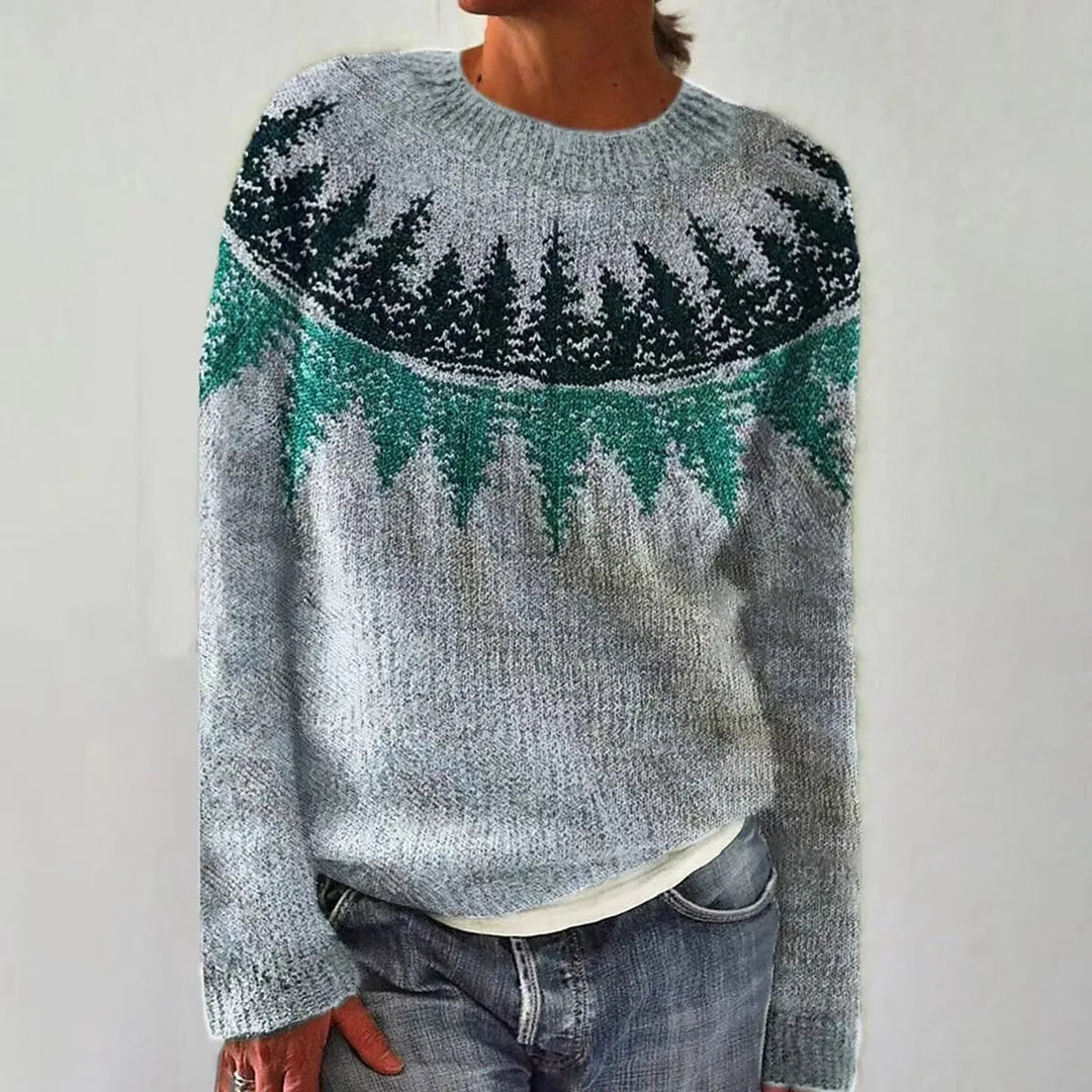 Long sleeve women's pullover sweater, lightweight & relaxed fit, ideal for effortless casual wear.