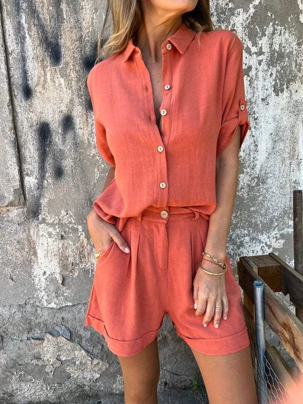 Comfortable women's shorts & top set, a lightweight combo for lounge or daily wear.