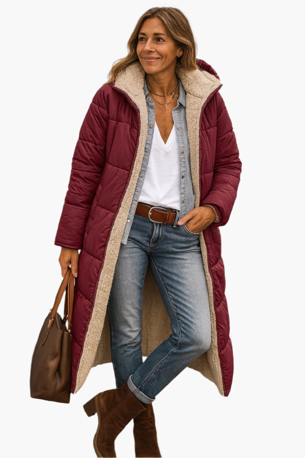 Warm and cozy puffer jacket with a comfortable plush lining