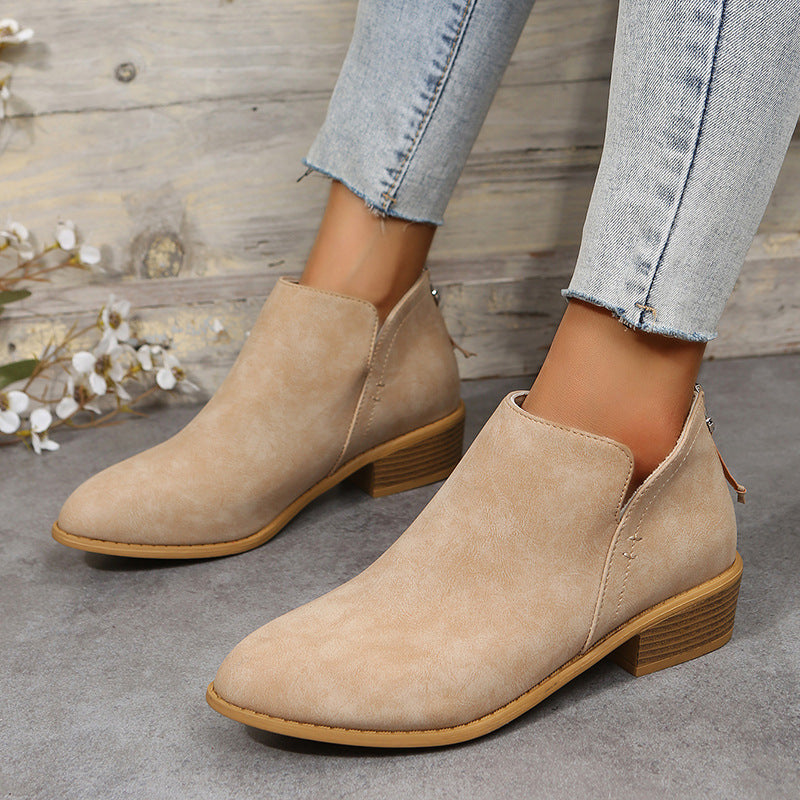 Comfortable and chic women's slip-on ankle boots, a must-have for your work and casual wardrobe.
