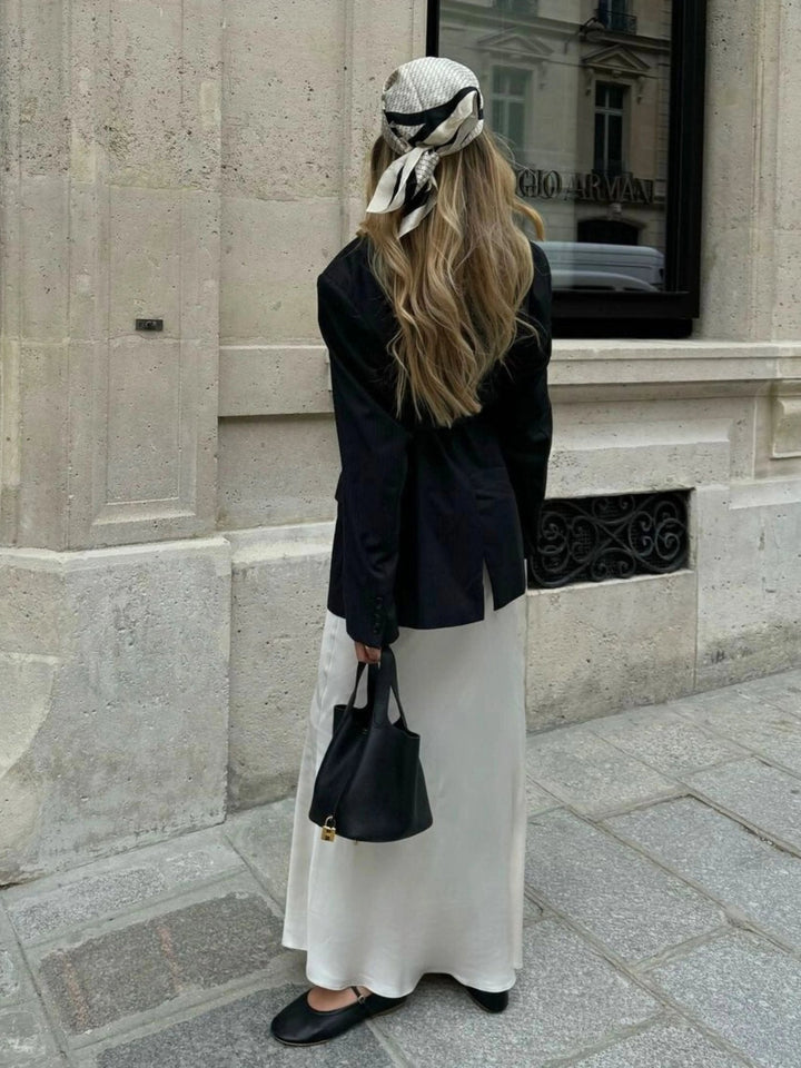 Designer look taupe bucket bag for women, premium leather