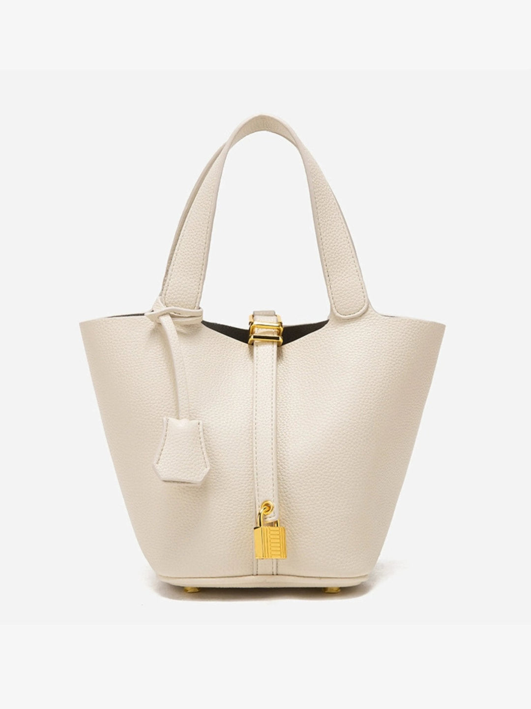 Elegant taupe leather women's bag, ideal fashion accessory