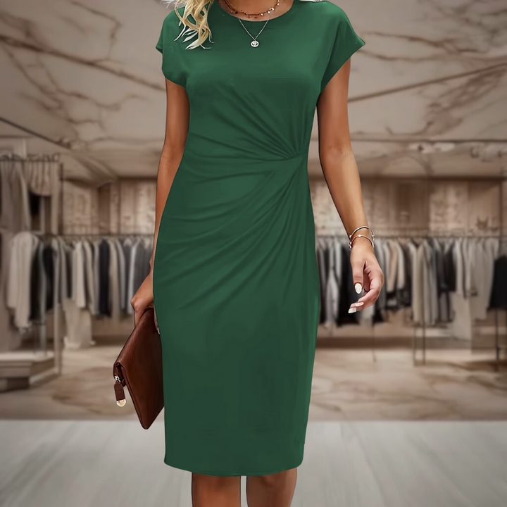 Chic women's midi wrap dress with adjustable fit, ideal for any season