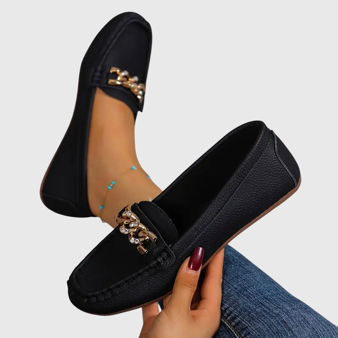 Versatile Women's Melissa loafers providing orthopedic support for both casual and dressy occasions.
