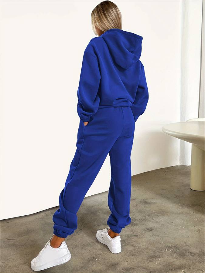 Soft and stylish women's jogger set, perfect for relaxing or running errands.