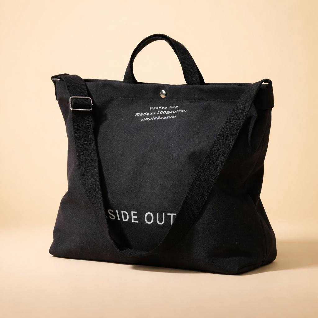 Casual women's large capacity canvas tote, perfect as an everyday shoulder bag or minimalist handbag.