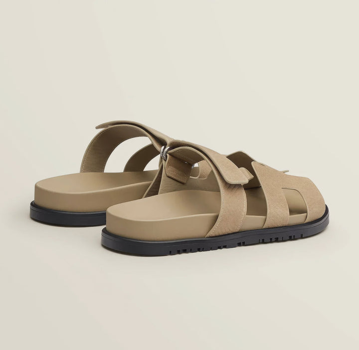Stylish summer footwear: women's flat sandals with unique cut-outs