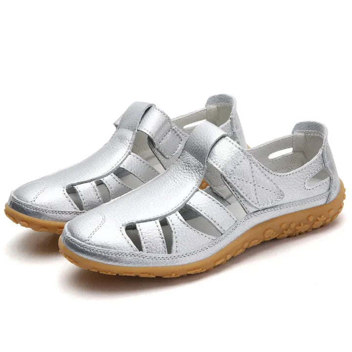 Anti-slip sole detail on women's fashion orthopedic sandals