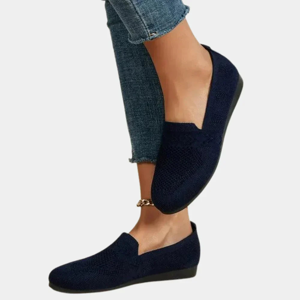 Stylish slip-on orthopedic shoes for women, offering stable and supportive footwear.