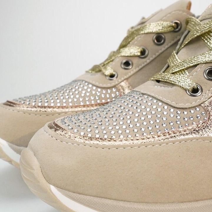 Durable women's hiking shoes, orthopedic design with slip-resistant sole for secure outdoor walking & comfort.